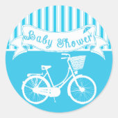 Sticker de douche à vélo pour bébé vintage (Devant)