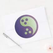 Sticker de Dudeism Yin Yang (grand cercle) (Enveloppe)