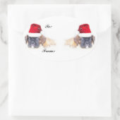 sticker de étiquette cadeau de chiots boxer de Noë (Sac)