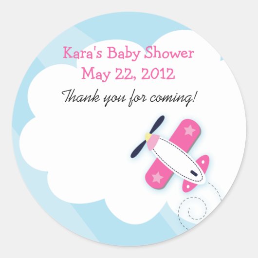 Sticker de faveur de l'avion Little Rose Aviator (Devant)