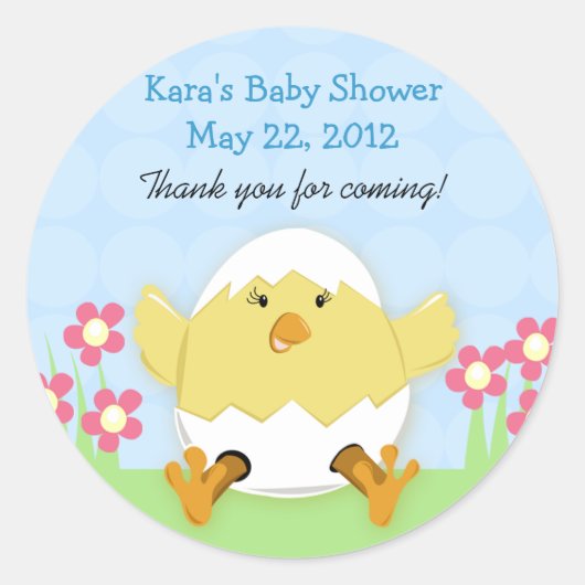 Sticker De Faveur Rond De Petite Poussette Juste H (Devant)