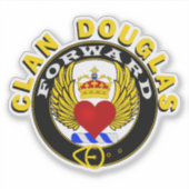 Sticker de fenêtre Clan Douglas "Coeur ailé" (Devant)