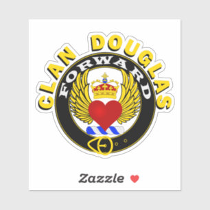 Sticker de fenêtre Clan Douglas "Coeur ailé"