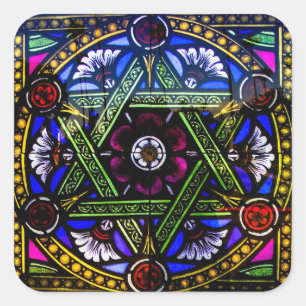 Sticker de fenêtre en verre de l'église religieuse