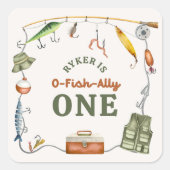 Sticker de fête d'anniversaire de pêche (Devant)