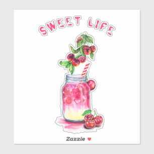 Sticker de fête de fruits d'été pour Cool de jus d