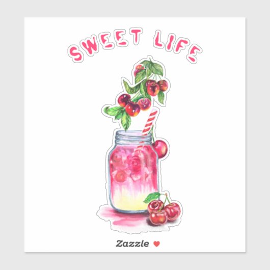 Sticker de fête de fruits d'été pour Cool de jus d (Feuille)