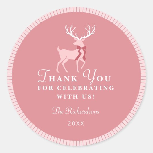 Sticker de fête de Noël personnalisé (Devant)