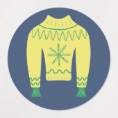 Sticker de fête de Noël pour les vacances rétro (Design 1)
