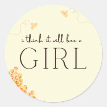 Sticker de fête de révélation de genre d'abeilles