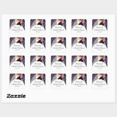 Sticker de Fête des mariées de mariée Zebra violet (Feuille)