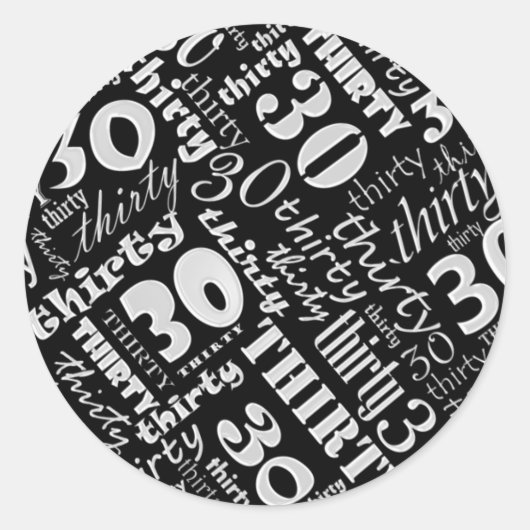 Sticker de fête du 30e anniversaire (Devant)