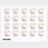 Sticker de Flamant rose Pool Tropical Pool Flotte (Feuille)