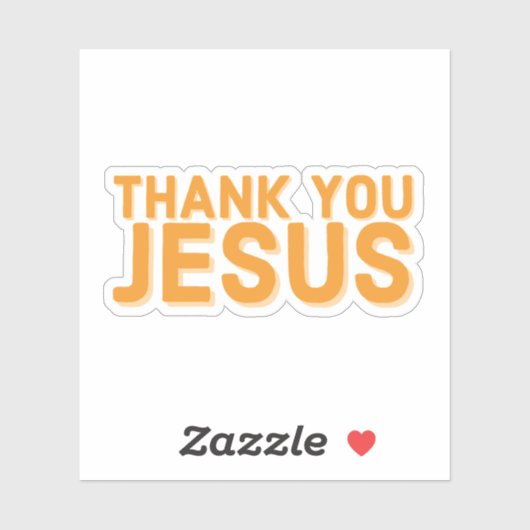 Sticker de foi Merci Jésus (Feuille)