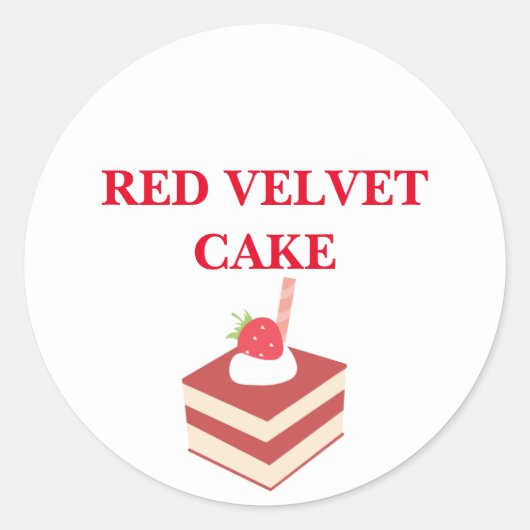 STICKER DE GÂTEAU ROUGE VELVET (Devant)
