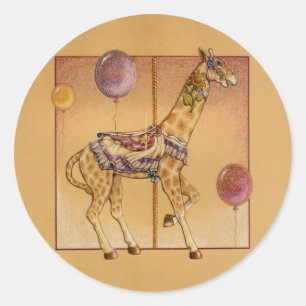 Sticker - de Giraffe van de Carrousel