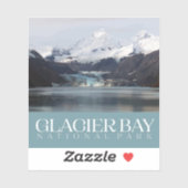 Sticker de Glacier Bay, Décal du parc national (Feuille)