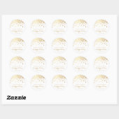 Sticker de graduation personnalisée Faux Gold Conf (Feuille)