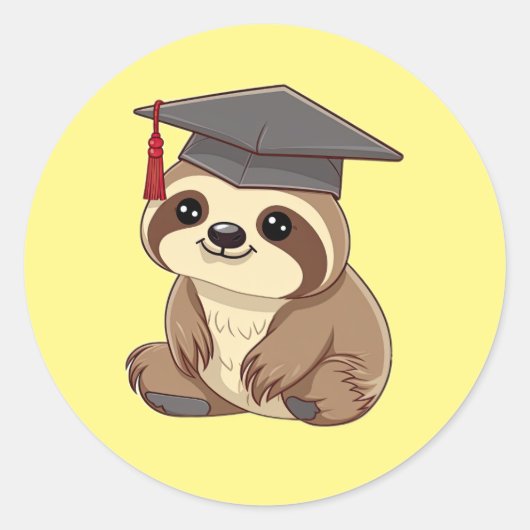 Sticker de graduation Sloth Love (Devant)