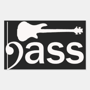 Sticker de guitare basse stylisée