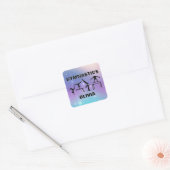Sticker de gymnastique violet turquoise (Enveloppe)