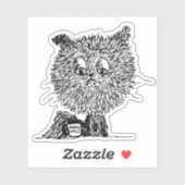 Sticker de Hates de chat Meow-nings (Feuille)