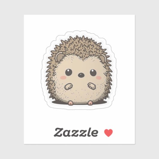 Sticker de hérisson de style Anime (Feuille)