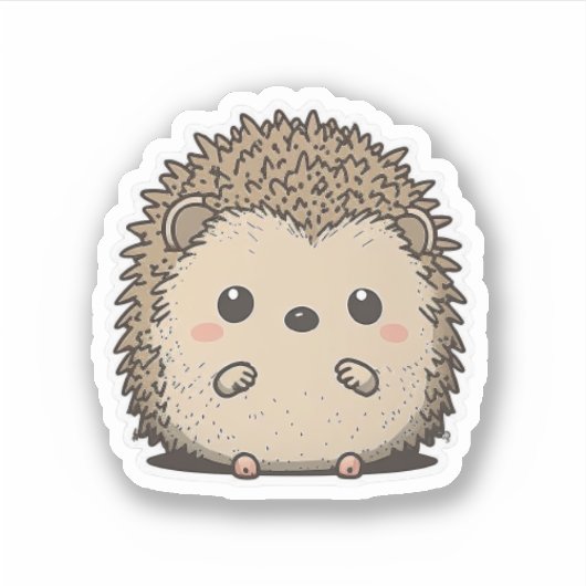 Sticker de hérisson de style Anime (Devant)