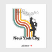 Sticker de jazz de New York (Feuille)