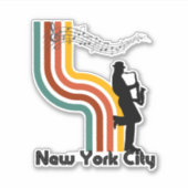 Sticker de jazz de New York (Devant)