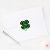 Sticker de Jour de la St Patrick de coeur de trèfl (Enveloppe)