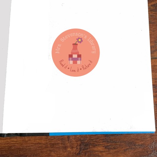 Sticker de la bibliothèque de livres et de la pêch