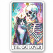 Sticker de la carte Tarot Amoureux des chats : Ske (Devant)