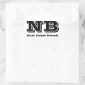 Sticker de la côte Est Fière Nouveau-Brunswick (Sac)