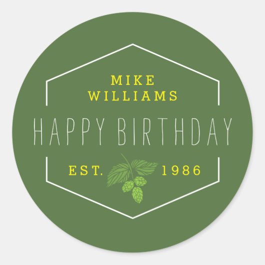 Sticker de la coupe du parti, Étiquette du houblon (Devant)