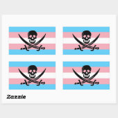 Sticker de la Fierté de pirates trans (Feuille)