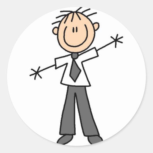 Sticker de la figure de bâton papa (Devant)