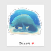 Sticker de la Floride Charity Manatee (Feuille)