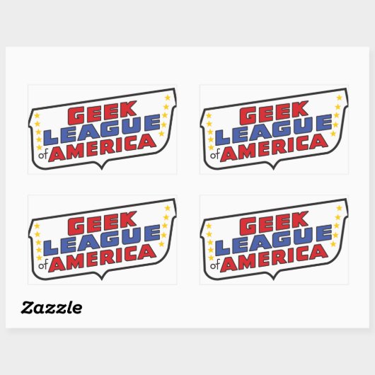 Sticker de la Ligue geek d'Amérique (Feuille)