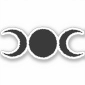 Sticker de la lune de trois déesses (Recto)