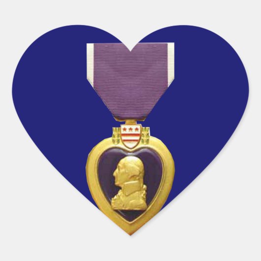 Sticker de la médaille du coeur pourpre militaire (Devant)