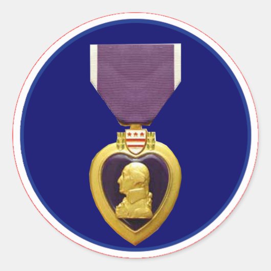Sticker de la médaille militaire de coeur pourpre  (Devant)