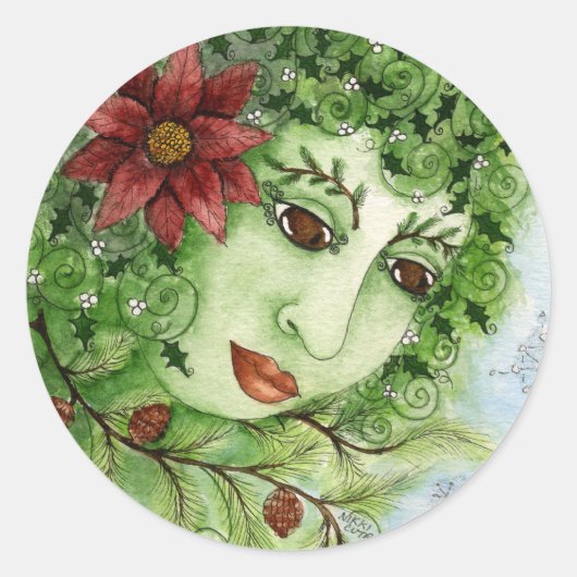 Sticker de la nymphe de Poinsettia Holly (Devant)