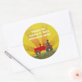 Sticker de la partie de retraite du tracteur rouge (Enveloppe)