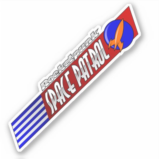 Sticker de la patrouille spatiale Rocketpunk (Devant)