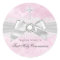 Sticker de la première communion sacrée en rose de