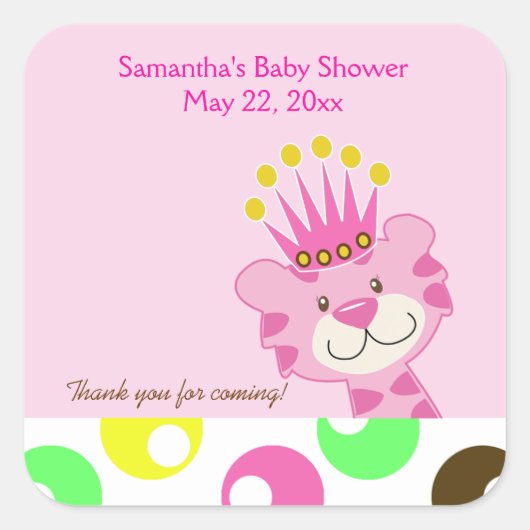 Sticker de la Reine de la Jungle CARRÉ Favor (Devant)