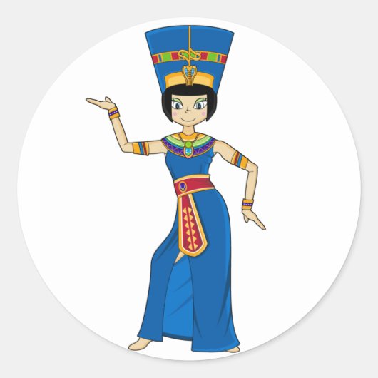 Sticker de la reine égyptienne Nefertiti (Devant)