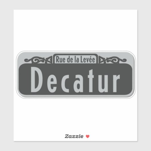 Sticker de la rue Decatur (Rue de la Levée) (Feuille)