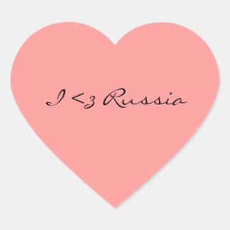 Sticker de la Russie du coeur